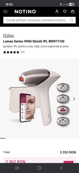 Vand epilator Philips 4 capete nou